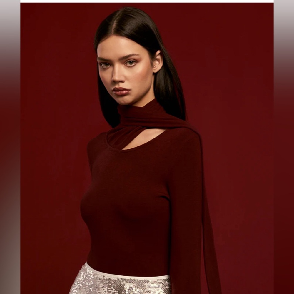 💫NWT burgundy top